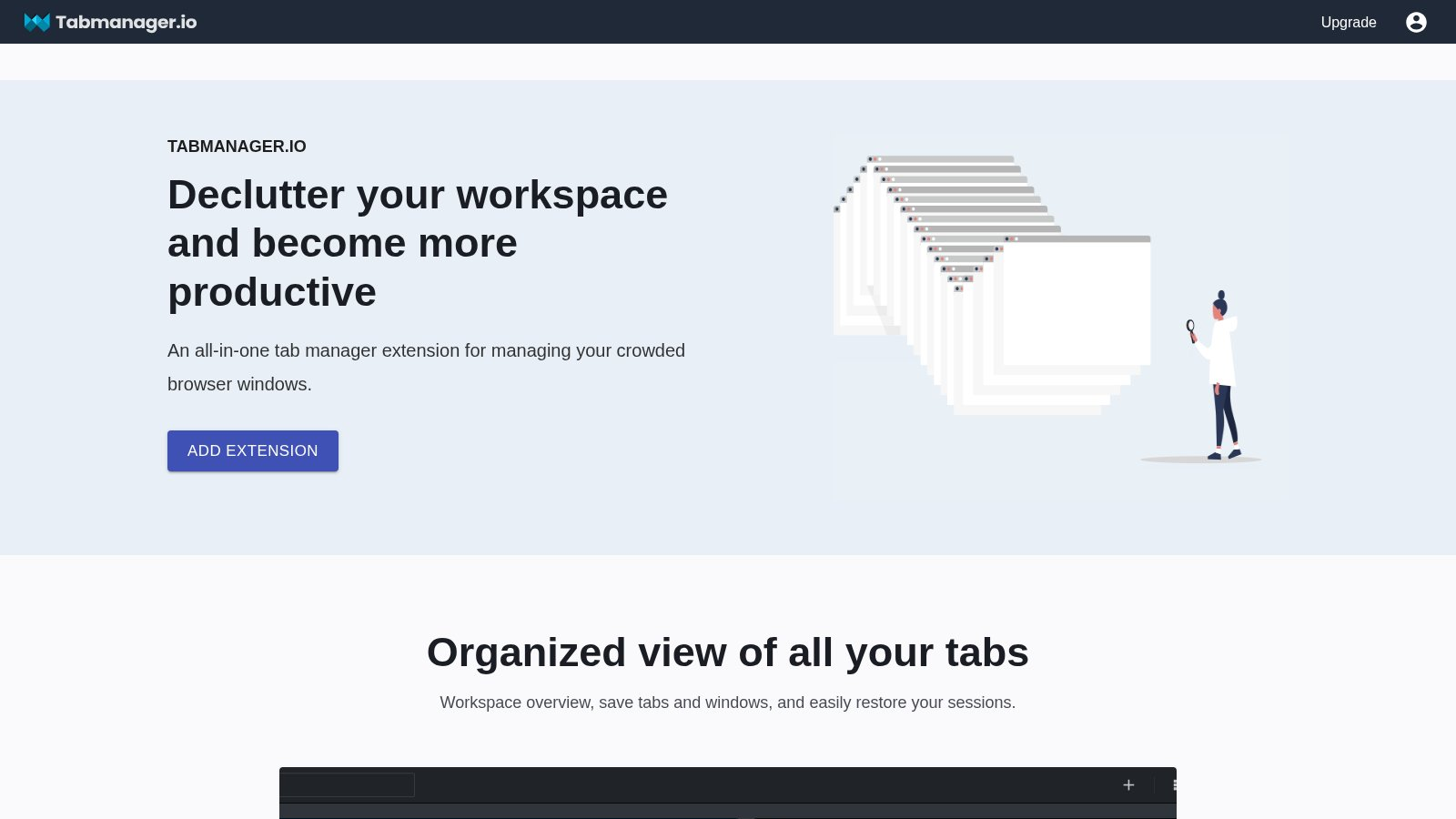 Tabmanager.io Screenshot